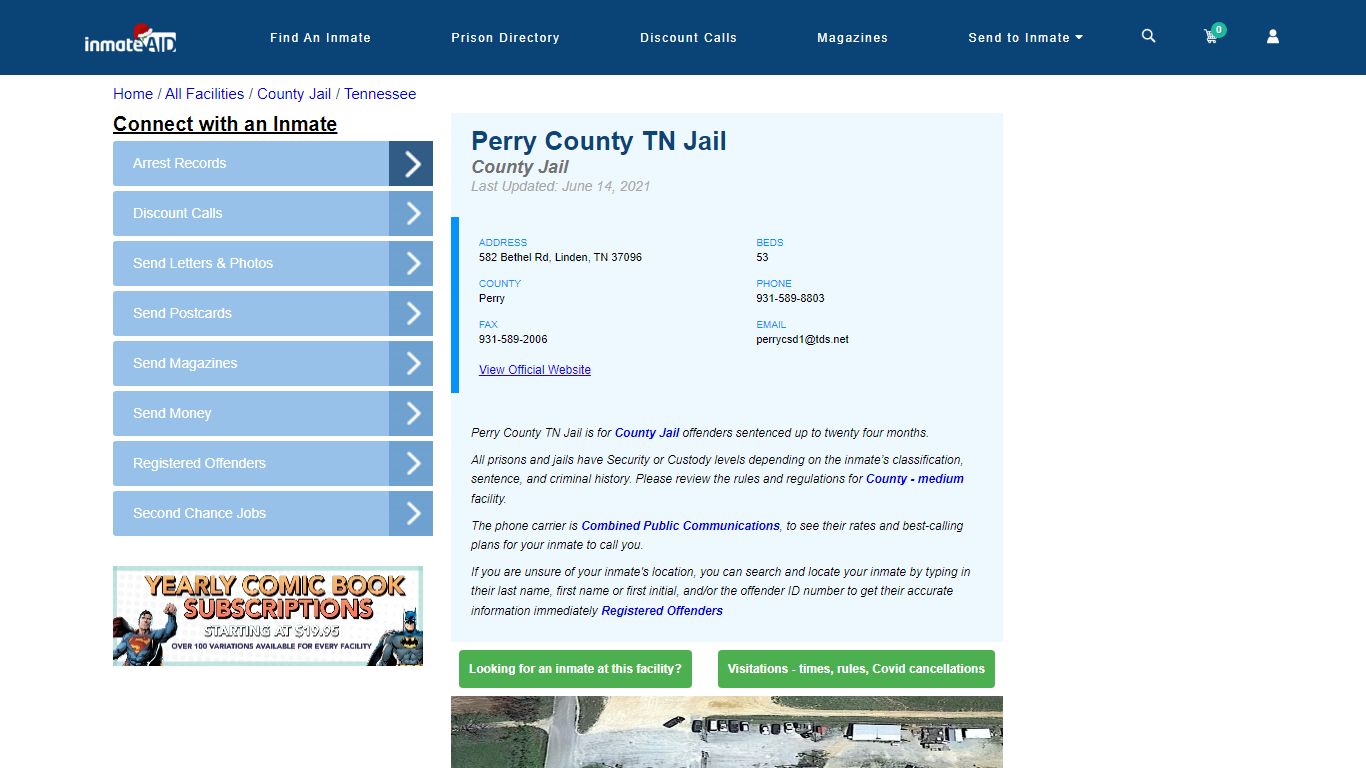 Perry County TN Jail - Inmate Locator - Linden, TN